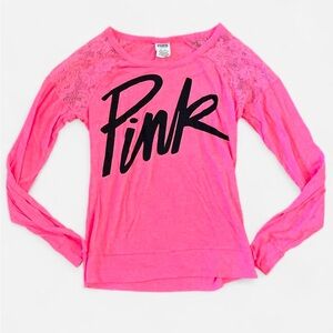 VS Pink - Long Sleeve Top with Lace Detail